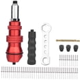 thumbnail image 3 of Adaptador de remachadora de Accesorios de fijación roscada de inserción automática Adaptador de de tuerca de remache eléctrico de 1 juego y tuerca de . Soledad accesorio de taladro de remache, 3 of 6