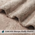 thumbnail image 4 of Pavilia Sherpa Manta Para Sofá, Color Gris Pardo, Cálida Y Esponjosa Manta De Felpa Para Cama Doble, Acogedora, Súper Suave, Ligera, Manta Decorativa Para Todas Las Estaciones Del Hogar, 60 X 80, 4 of 9