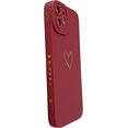 thumbnail image 4 of for iPhone 11 Case 6.1" 2019,Side Back Cute Plated Love Heart with Anti-Fall Lens Cameras Cover Protection Soft TPU Shockproof Anti-Fingerprint Phone Cases for Women Girls Men -Red, 4 of 12