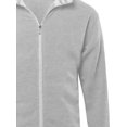 thumbnail image 3 of FashionOutfit Men's Basic Full-Zip Fleece Jacket With Stripe Details, 3 of 3