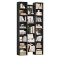thumbnail image 6 of Homfa 21-Cube Bookcase and Bookshelves with Adjustable Shelves, 71.3'' Triple Width Open CD Display Storage Rack, Black, 6 of 10