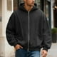 thumbnail image 1 of MHFRRA Sudadera con Capucha de Color Liso para Hombre, Talla Grande, Informal, Deportiva, A La Moda, para Otoño/Invierno Negro, 1 of 8