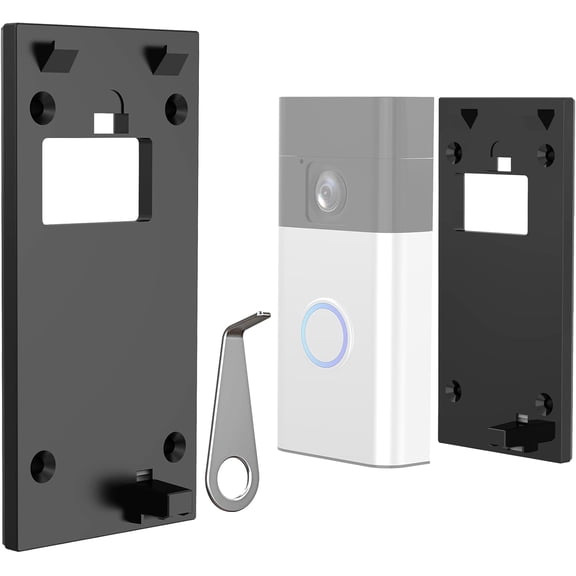 No-Drill Doorbell Mount for All-new Battery Doorbell (2024 Release), Strong Adhesive Doorbell Mounting Plate Holder Bracket Accessories for Apartment Rentals Office
