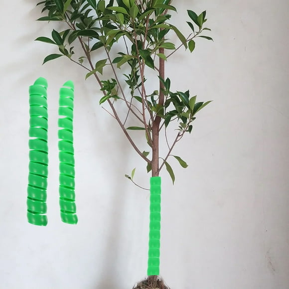 BRIGHTFUFU 2Pcs Green Plastic Tree Trunk Protectors Guard Wraps for Deer Squirrel and Bark Damage