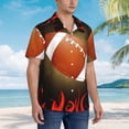 thumbnail image 5 of Football Background Hawaiian Shirts For Men, Summer Short-Sleeve Relaxed-Fit Button-Down Shirts X-Large, 5 of 9
