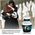 thumbnail image 4 of MUKTIVE Teddy Bear Keepsake Cremation Urns for Human Ashes Men & Women - Blue Small Funeral Urn for Human Ashes Male & Female - Tiny Home Decor Ash Holder - Memorial Gift for Loss of Dad (3 Inch), 4 of 7