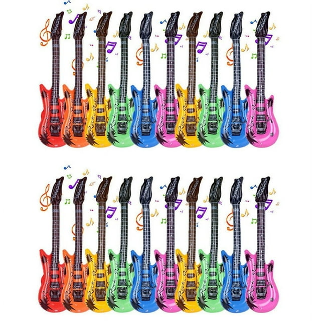 20X Inflatable Guitar, Blow Guitar, Suitable for Children'S Gifts Holiday Parties