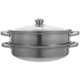thumbnail image 1 of ColoMX Vaporera de acero inoxidable (1 unidad). Práctica olla de vapor para uso doméstico., 1 of 7