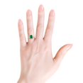 thumbnail image 4 of ANGARA Emerald-Cut Lab Grown 1.5 Ct Emerald Halo Side Stone Engagement Ring for Women in 14K Rose Gold (Size-8x6mm) | May Birthstone, Anniversary, Jewelry Gift for Women | Lab-Grown Emerald Ring, 4 of 9