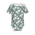thumbnail image 2 of Balery Flower Pattern Baby Climbing Clothes Infant Bodysuit Cute Infant Bodysuit Baby Romper-3 Months, 2 of 7