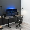 thumbnail image 2 of Support Double Moniteur Noir Réglable avec Base Gl Autoportante Convient à 2 Écrans jusqu'à 27 Pouces, 2 of 5