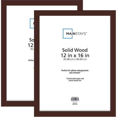 Mainstays 2pk 12x16 Picture Frame, Brown