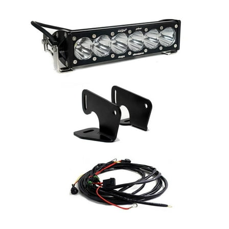 Baja Designs 10" Clear LED Light Bar fits Polaris RZR Pro XP Hood Mount Kit