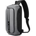 thumbnail image 1 of OZUKO Bolso Bandolera Antirrobo, Mochila Grande Impermeable para Bolso de Hombro con Carga USB, Mochilas Casuales Ligeras (Gris), 1 of 10