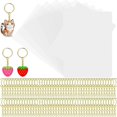 thumbnail image 1 of Heat Shrink Plastic Sheet Kit Shrink Papers 25 PCS Large Shrink Film Papers with 100 PCS Keychains for Kids (11.4x8inch), 1 of 5