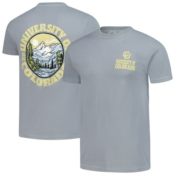 Men's  Gray Colorado Buffaloes Comfort Colors Thick Lined Landscape T-Shirt