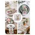 thumbnail image 3 of Bunny Easter Cloth Napkins Set of 4 Reusable Dinner Napkins, Spring Floral Pastoral Wooden Cocktail Napkin Washable Table Napkins for Wedding/Holiday Party/Baby Shower 20"x20", 3 of 7