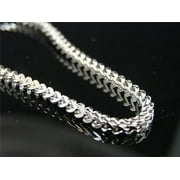 10K 3Mm White Gold 30 Inch Franco/Box Cuban Chain