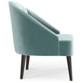 thumbnail image 3 of Harrah 33 inch Wide Contemporary Accent Chair in Seafoam Blue Velvet fabric, 3 of 14