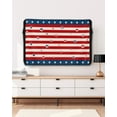 thumbnail image 5 of 4th of July Outdoor TV Cover 52 to 55 Inch Weatherproof, Independence Day American Star Patriotic 600D Oxford TV Covers with Waterproof Zipper, Outside Flat TV Screen Protector Size 52"Wx19"Hx4.5"D, 5 of 7