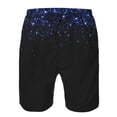 thumbnail image 3 of Logiee Black Blue Glitter Sparkles Print Mens Swim Trunks Quick Dry Board Shorts,Breathable Hawaii Beach Shorts Swimwear Bathing Suits-Large, 3 of 6