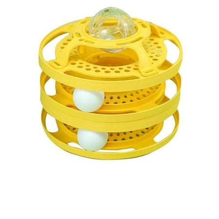 Tourne-disque Interactif Pour Chat,Jouet Balle à 4 Couches