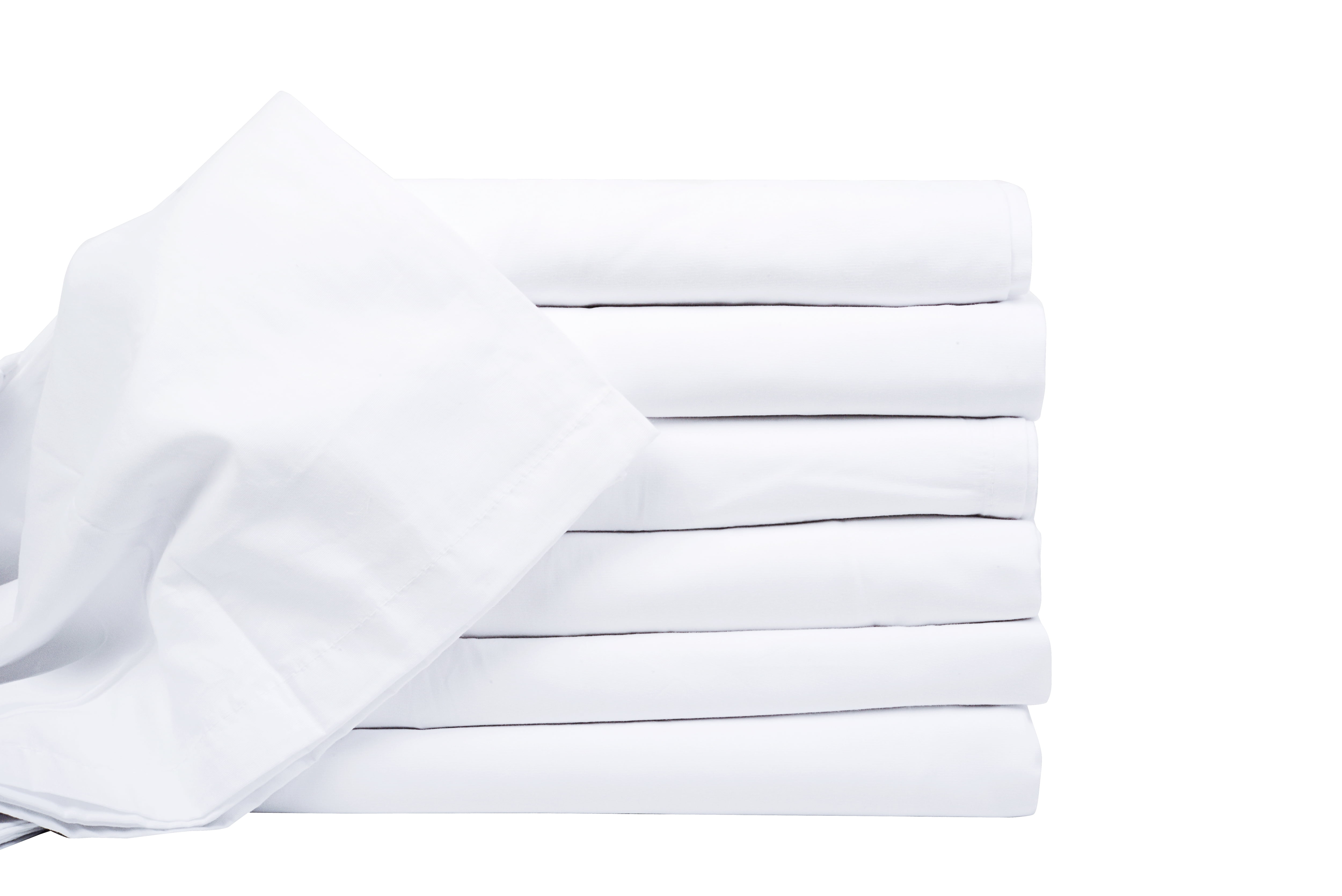White Bed Sheet 100% Egyptian Cotton 200TC Easy Care White Sheets 225 Cm Width x 275 Cm Length Imperial Rooms Flat Sheet Double