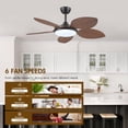 thumbnail image 3 of Ventilador de techo Wiviniya Tropical de 48 pulgadas con luces y control remoto, 3 of 9
