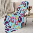 thumbnail image 3 of Disketp Donuts Cozy Flannel Fleece Throw Blanket: Has a velvety texture for All Seasons - Perfect for Women, Men, & Kids"60"x50", 3 of 6