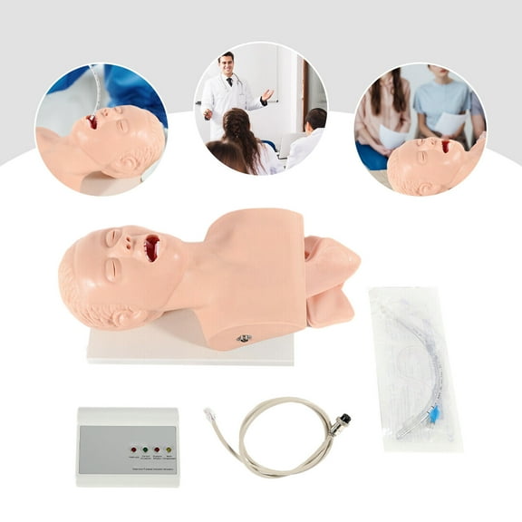 Electron Intubation Model, Intubation Manikin Teaching Model, Oral/Nasal Intubation Human Model with Electronic Monitor