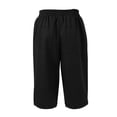 thumbnail image 7 of MLQIDK Black Linen Capri Pants for Women Lounge Pant Knee Length High Waisted Pedal Pushers Dressy Casual Pedal Pushers with Pockets Black S, 7 of 7