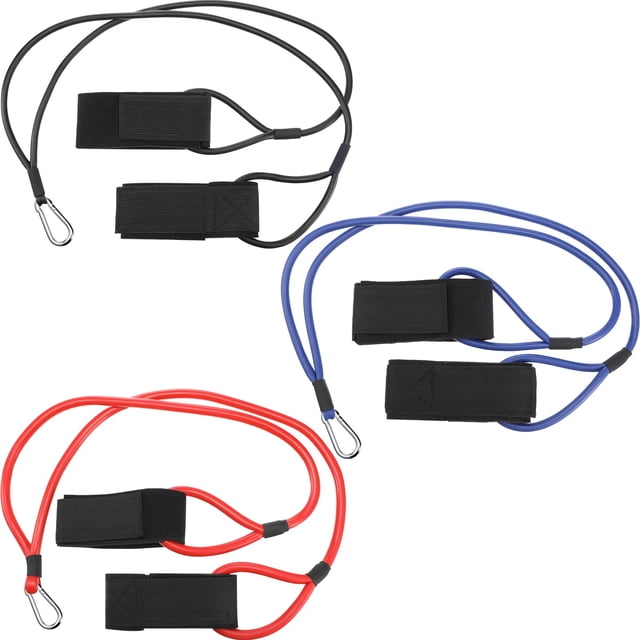 Skylety 3 Pcs Bandes de Résistance au Baseball pour Jeunes et Adultes, 3 Niveaux 20/30/50 Lbs (Noir, Bleu, Rouge)