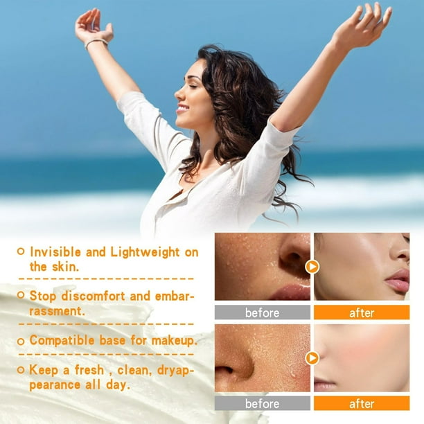 Loción Antitranspirante Facial | Controla La Sudoración y La Grasa | Barra de Larga Duración de 50 Ml