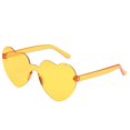 thumbnail image 1 of Lady Sunglasses Eye Protection Solid Color Cute Heart Shape Transparent Outdoor Sunglasses for Travel, 1 of 10