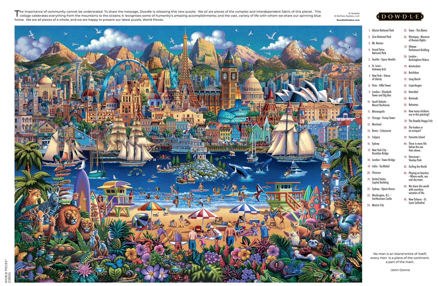 Buffalo Games - Eric Dowdle – Palm Springs – Puzzle de 1000 pièces pour adultes – Puzzle stimulant parfait pour les soirées de jeu – La taille du puzzle fini est de