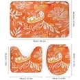 thumbnail image 3 of Bathroom Shower Curtain Sets with Rugs, Mustard Yellow Leaf Branch Pattern Printed on Bathroom Shower Curtain Sets with Rugs, Perfect for Bathroom Hotel Dorm Spa Home, 72 x 72 inches, 3 of 8