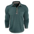 thumbnail image 6 of Men's Polo Shirts Slim Fit Long Sleeve Casual Business Comfortable Breathable Blend Top with Chest Pocket Mens Shirts, 6 of 8