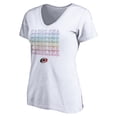 thumbnail image 2 of Women's White Carolina Hurricanes City Pride V-Neck T-Shirt, 2 of 3