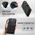 thumbnail image 6 of CaseMe Case for Google Pixel 11 Pro XL Wallet Case for Women Men, Fashion Durable PU Leather Magnetic Flip Lanyard Strap Wristlet 10-Card Holder Zipper Wallet Phone Case,Black, 6 of 8