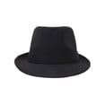 thumbnail image 2 of Short Brim fedora Hats for Men Kentucky Derby Hat Men Classic Fedora Hats for Women Fadorabhats for Men, Black, 2 of 3