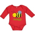 thumbnail image 3 of Inktastic Bee Happy Boys or Girls Long Sleeve Baby Bodysuit, 3 of 5