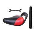 thumbnail image 4 of Sillín de bicicleta para niños, sillín de bicicleta para niños y niñas, universal con poste de soporte de 2,54 cm, Rojo negro, 4 of 9