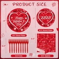 thumbnail image 2 of 24 Sets Valentines Paper Plates and Napkins, Disposable Round Valentine Party Supplies, 9" and 7" Red Valentines Plates Sets, Love Table Decorations Galentines Dinnerware for Romantic Festivals, 2 of 15