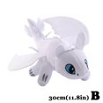 thumbnail image 1 of Black And White Dragon Night Fury Toothless, Light Fury Dragon Taming Dinosaur Plush Toy, 1 of 7