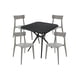 thumbnail image 1 of CONJUNTO DE EXTERIOR MESA LODI NEGRO Y SET DE 4 SILLAS BRIANZA CAPUCCINO, 1 of 6