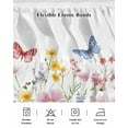 thumbnail image 7 of Pink Blue Yellow Floral Bed Skirt California King Size 16" Drop Butterfly Wildflower Watercolor Plant Ruffled Wrap Around Bed Skirts Adjustable Elastic Bedskirt Dust Ruffle for California King Beds, 7 of 7