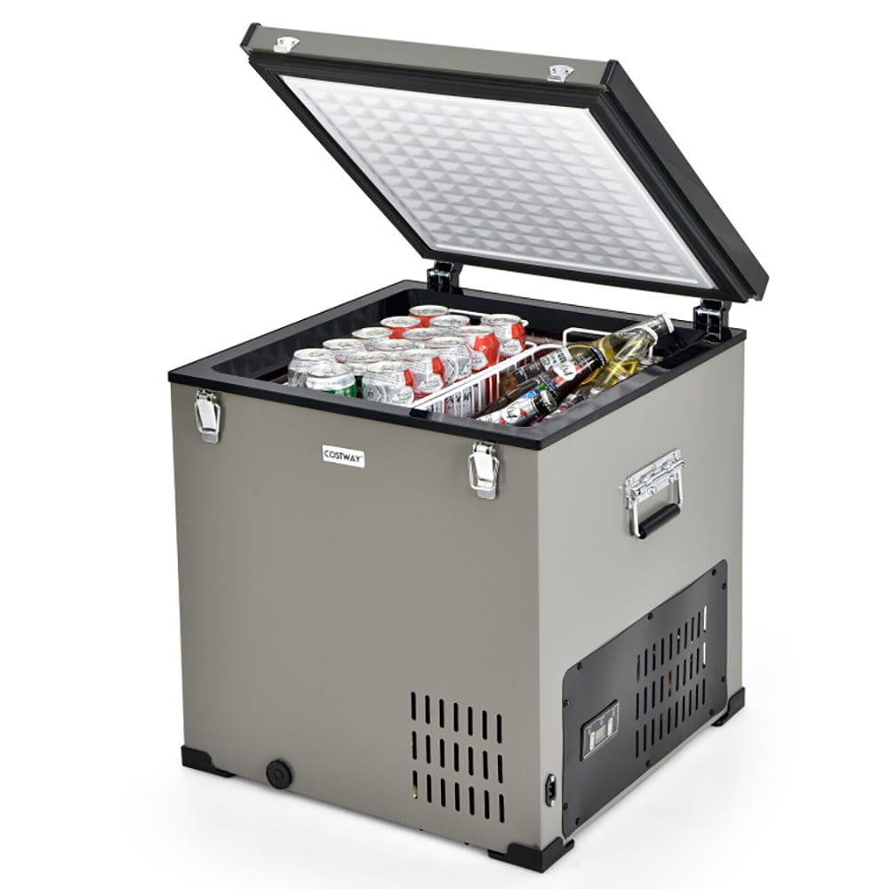 Aimee Lii 68 Quart Portable Car Refrigerator with DC and AC Adapter, Travel Cooler, Gray Aimee Lii 68 Quart Portable Car Refrigerator with DC and AC Adapter, Travel Cooler, Gray