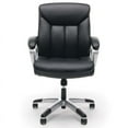 Kingfisher Lane Leather Executive Office Chair in Black
