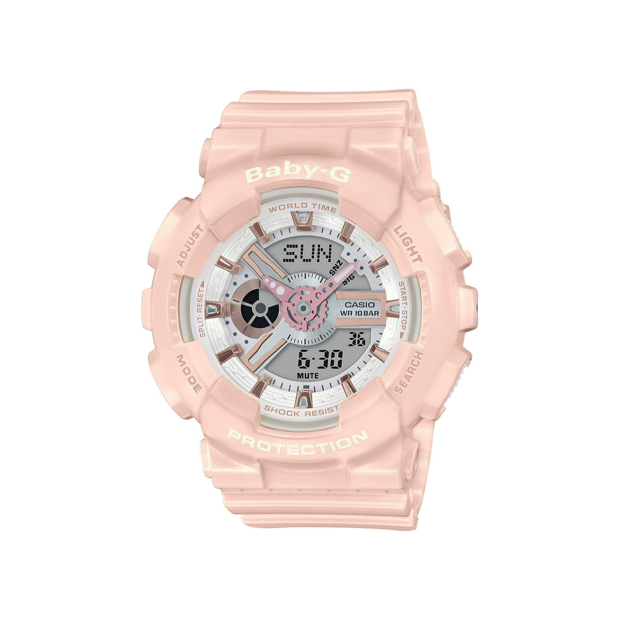 Casio BA110RG 4A Baby G Womens Watch Pastel Pink 43.4mm Resin Walmart