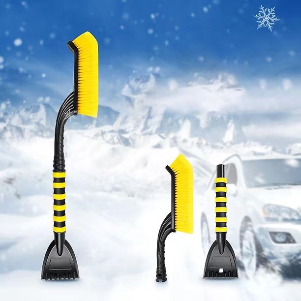 Rascador de nieve para coche Rascador de hielo desmontable y cepillo con empuñadura de espuma Desmontable quitanieves Sin arañazos para coches de invierno Parabrisas Camiones (1pc, Ye LingWen 9024715598516